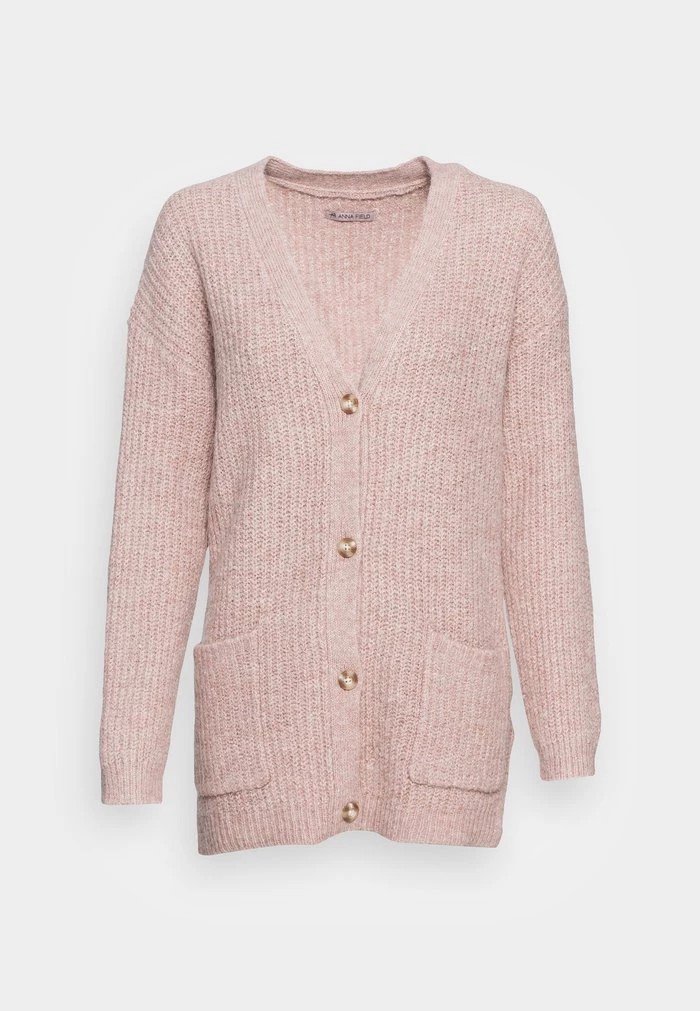 Cardigan ANNA FIELD Anna Field Long Cardigan With Pocket Rose Femme | ZVQ-2931058